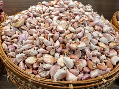 Garlic background Stock Photos