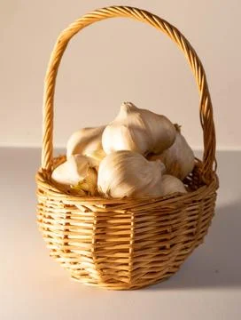 Garlic Basket Stock Photos
