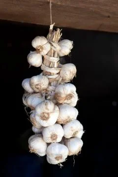 Garlic braid Stock Photos