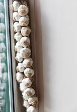 A garlic braid Stock Photos