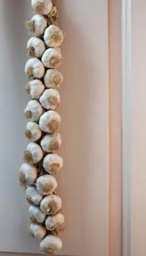 A garlic braid Foto stock
