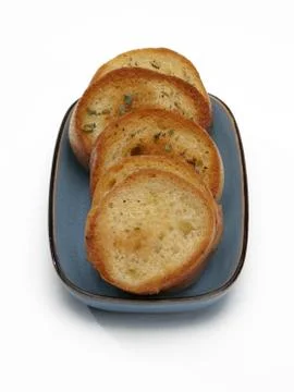 Garlic bread arrangement Stock Photos
