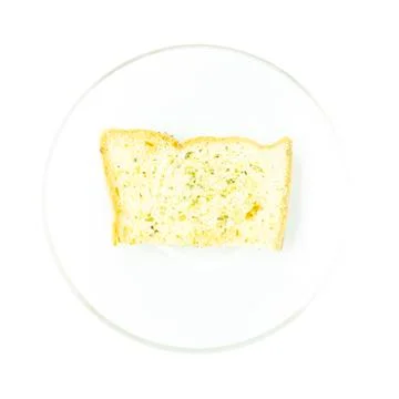 Garlic bread bake crispy snack top view Stock Photos