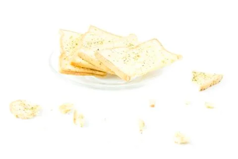 Garlic bread bakery bite snack Stock Photos