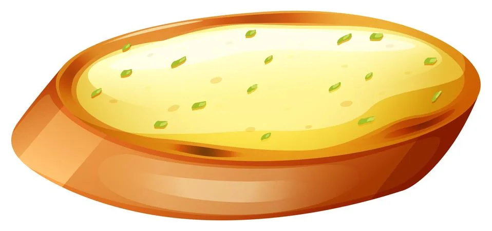Garlic bread with cheese Illustrazione stock