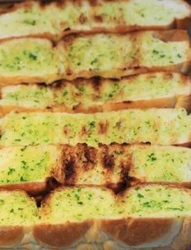 Garlic bread grill Stock Photos
