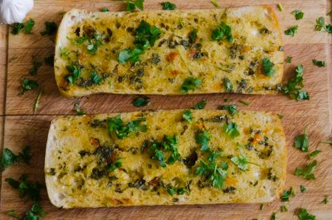 Garlic bread Stock Photos