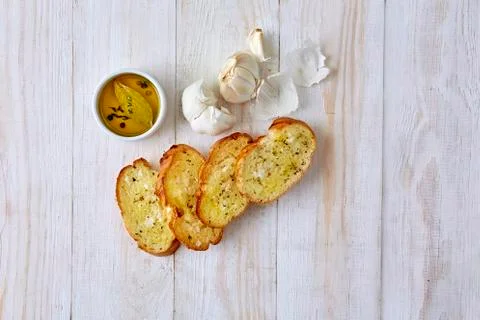 Garlic bread Stock Photos