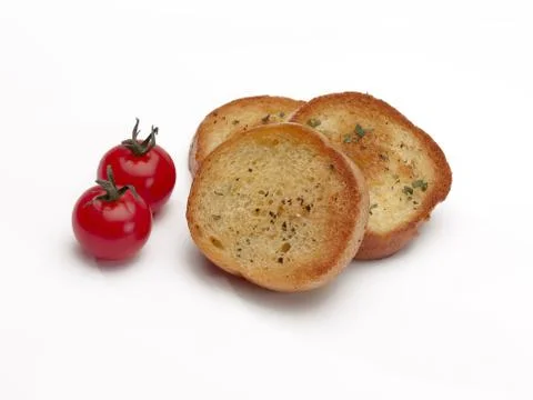 Garlic bread tomato Stock Photos