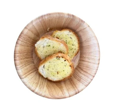 Garlic bread on white 스톡 사진