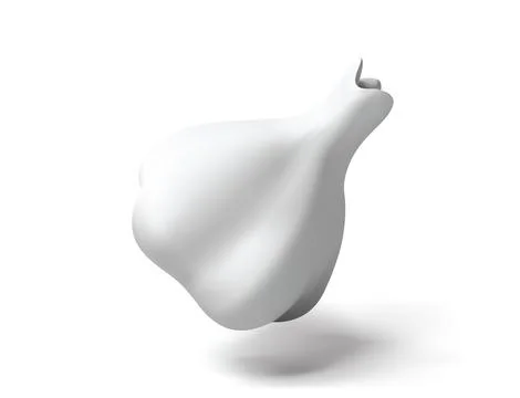 Garlic Bulb isolated 3D vector icon Stock Illustration