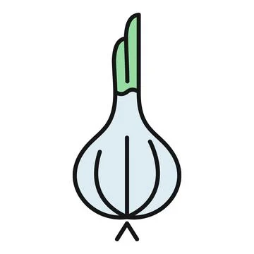 Garlic bulb vegetable icon showing cooking ingredient Stock Illustration