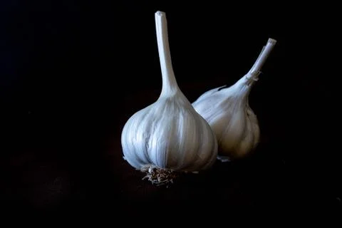 Garlic bulbs close up Stockfoto's