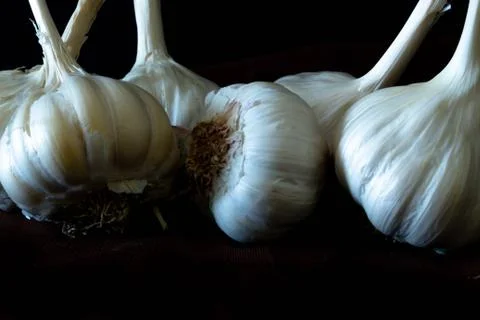 Garlic bulbs Stockfoto's