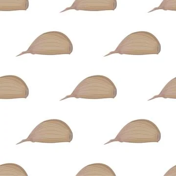 Garlic cartoon repeating seamless pattern Stock-Illustration