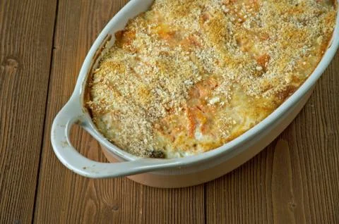 Garlic Cheddar Chicken Bake Foto stock