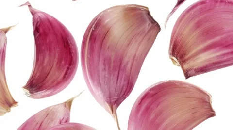 GARLIC IN CLOSE UP MACRO TRACKING SHOT OVERHEAD Vidéo 62232526