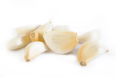 Garlic cloves on background Stock Photos
