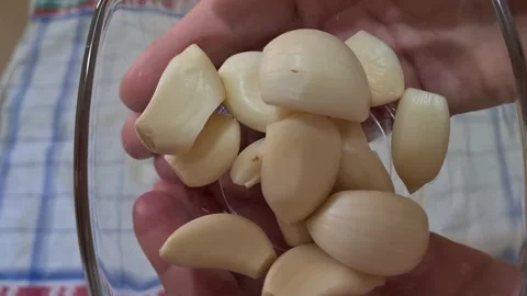 Garlic cloves close up Stock Footage 152411003