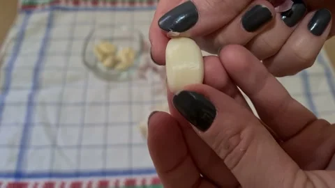 Garlic cloves close up Stock Footage 152411109