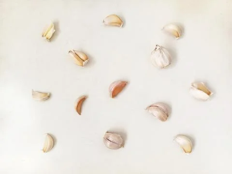 Garlic cloves pattern Stock Photos