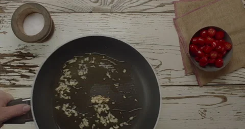 Garlic cooked in oil Stock Footage 148320150