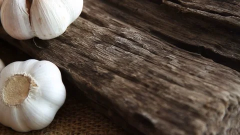 Garlic food ingredient Video stock 79669490
