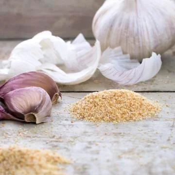 Garlic granules Stock Photos