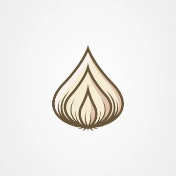 Garlic icon logo vector design Illustrazione stock