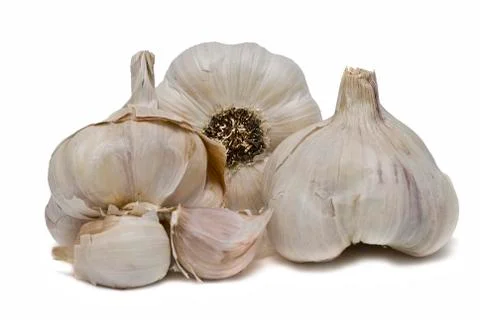 Garlic isolated on a white background. Stock Photos