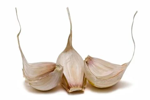 Garlic isolated on a white background. Stock Photos