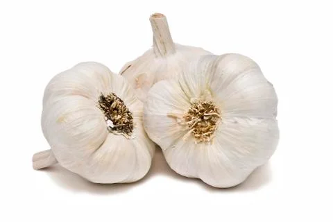 Garlic isolated on a white background. Stock Photos