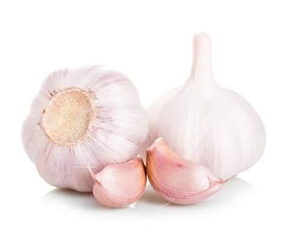 Garlic isolated on white background Stock Photos