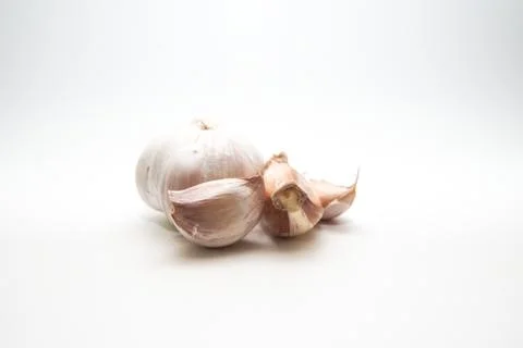 Garlic isolated on white background Stock Photos
