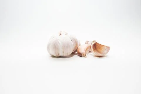 Garlic isolated on white background Stock Photos