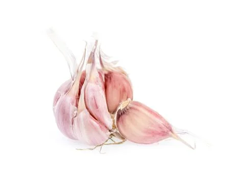 Garlic isolated on white background. Stock Photos