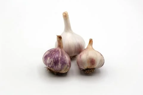 Garlic isolated on white background Stock-Fotos
