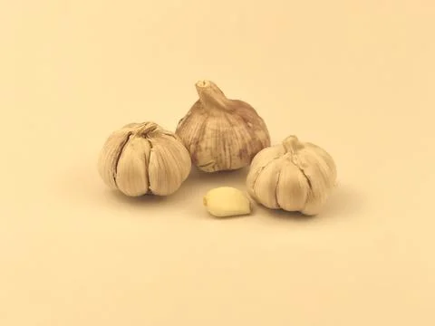 Garlic isolated on white background. Stock Photos