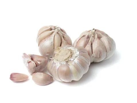 Garlic Isolated on white background 스톡 사진