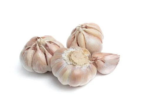 Garlic Isolated on white background Фото