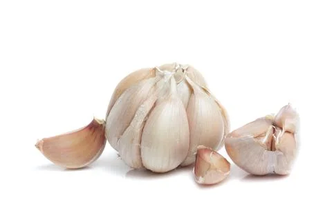 Garlic Isolated on white background Фото