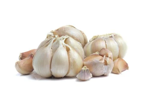 Garlic Isolated on white background 스톡 사진