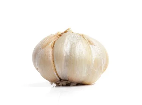 Garlic Isolated on white background Stock Photos