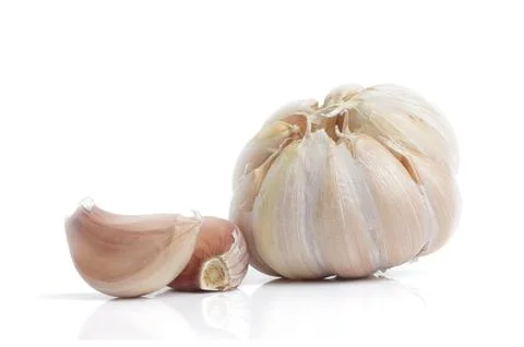 Garlic Isolated on white background 스톡 사진