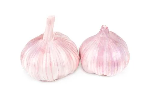 Garlic isolated on white background. Two garlics over a white background Stock Photos