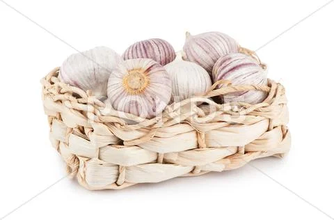 Garlic isolated on white Stock Photos