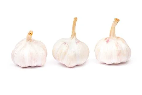 Garlic isolated on a white 스톡 사진