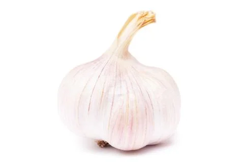 Garlic isolated on a white Stock Photos