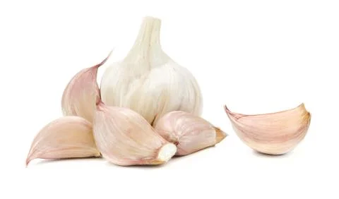 Garlic isolated on white Stock-Fotos