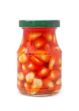 Garlic jar Foto stock